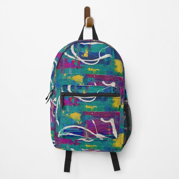 Item preview, Glitch, Teal, blue, pink & yellow abstract painting  designed and sold by IICents.