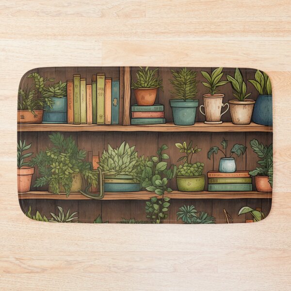 Item preview, A simple bookshelf with some plants designed and sold by schamsyy.
