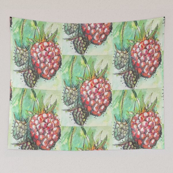 Item preview, Raspberry watercolors designed and sold by Sansaranna.