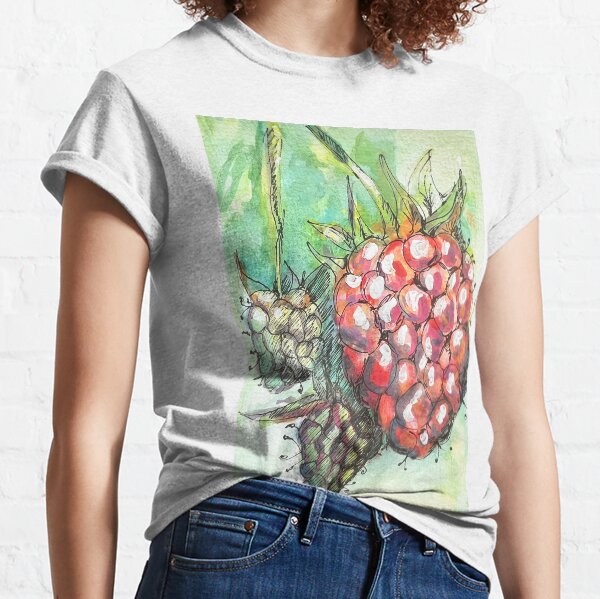 Raspberry watercolors Classic T-Shirt