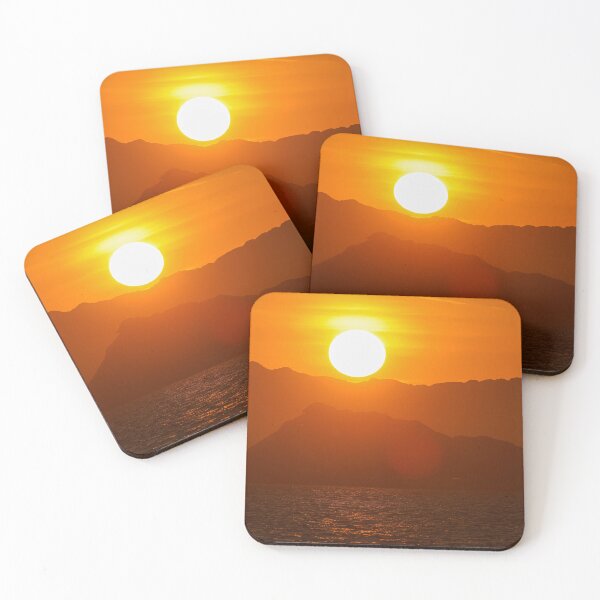 Item preview, Sun setting at sunset behind Tiburon Island in the Kino Sea and Punta Chueca Sonora Mexico designed and sold by photo1979.