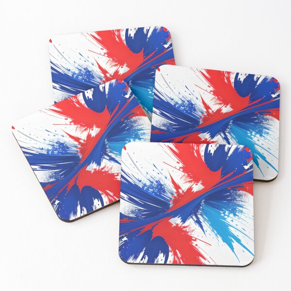 Item preview, Abstract Art - Blue, Red and White designed and sold by Art Intelligence.
