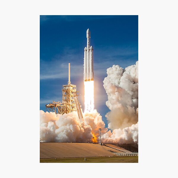 SpaceX Falcon Heavy Liftoff (8K resolution) Photographic Print