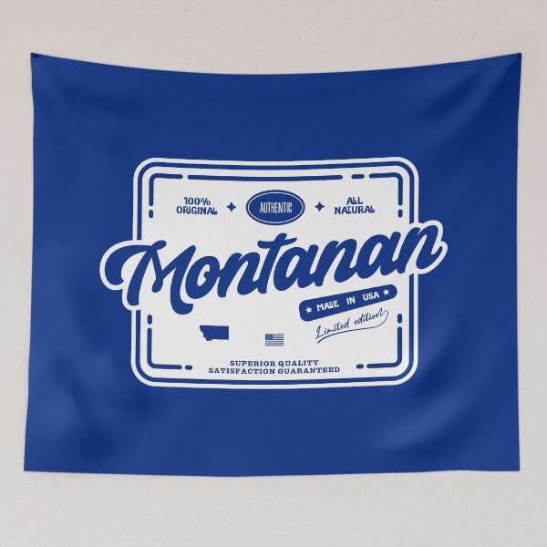Item preview, Authentic Montanan Fun and Cool Montana Resident Vintage Print designed and sold by semisoberme.