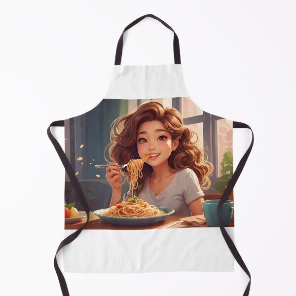 Item preview, girl eating spaghetti art designed and sold by Abdalla Hussein.