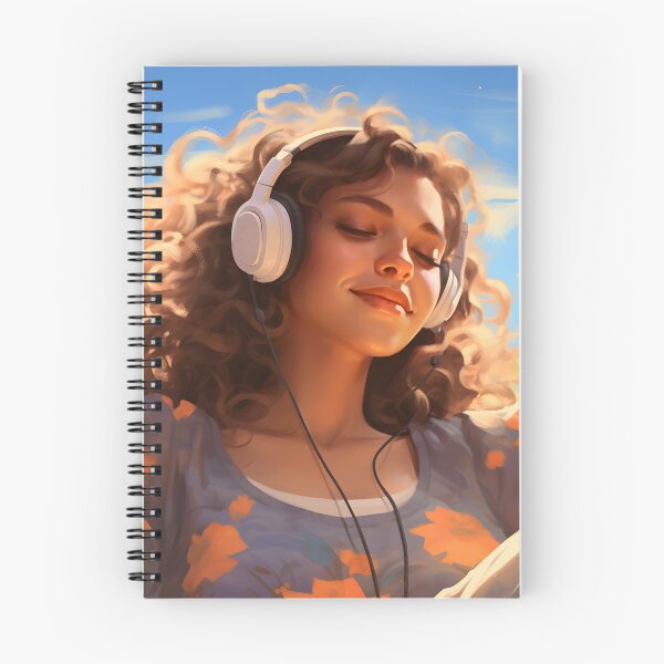 Item preview, a girl listening music in a sunny day designed and sold by toaderbogdan88.
