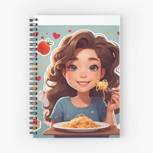 Item preview, girl eating spaghetti art designed and sold by Abdalla Hussein.