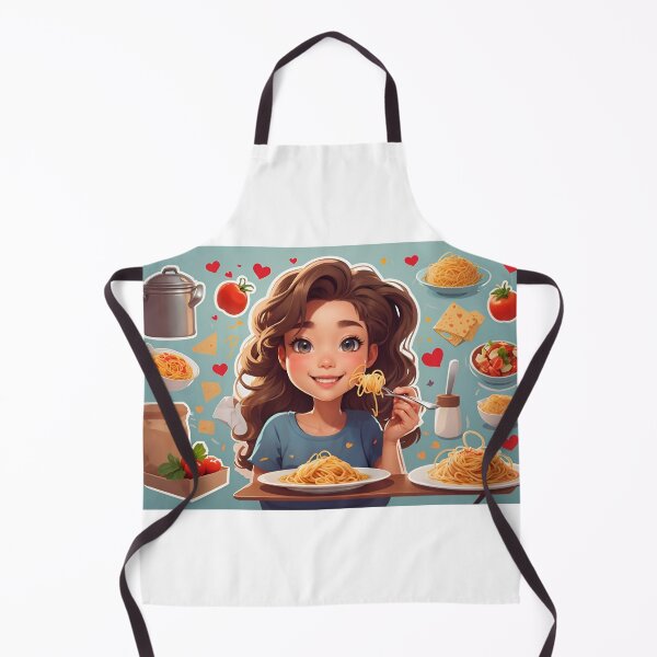 Item preview, girl eating spaghetti art designed and sold by Abdalla Hussein.
