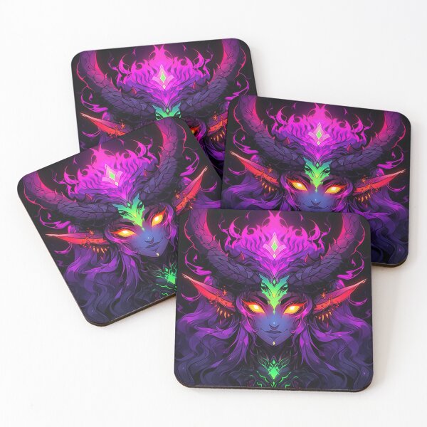 Item preview, Flaming Purple Anime Demon designed and sold by bubblegoth.