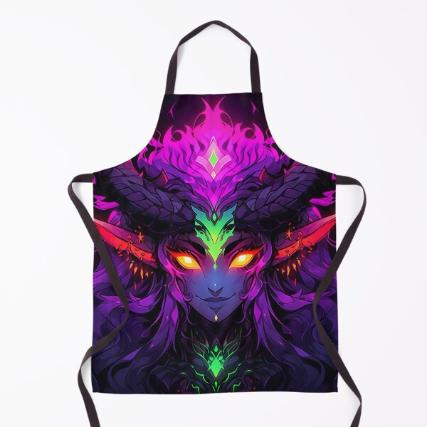 Item preview, Flaming Purple Anime Demon designed and sold by bubblegoth.