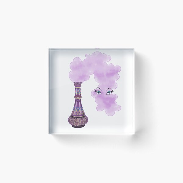 Aperçu de l'œuvre Je rêve de Jeannie - Jeannie Bouteille avec de la fumée et des yeux créée et vendue par JsmxCreations.