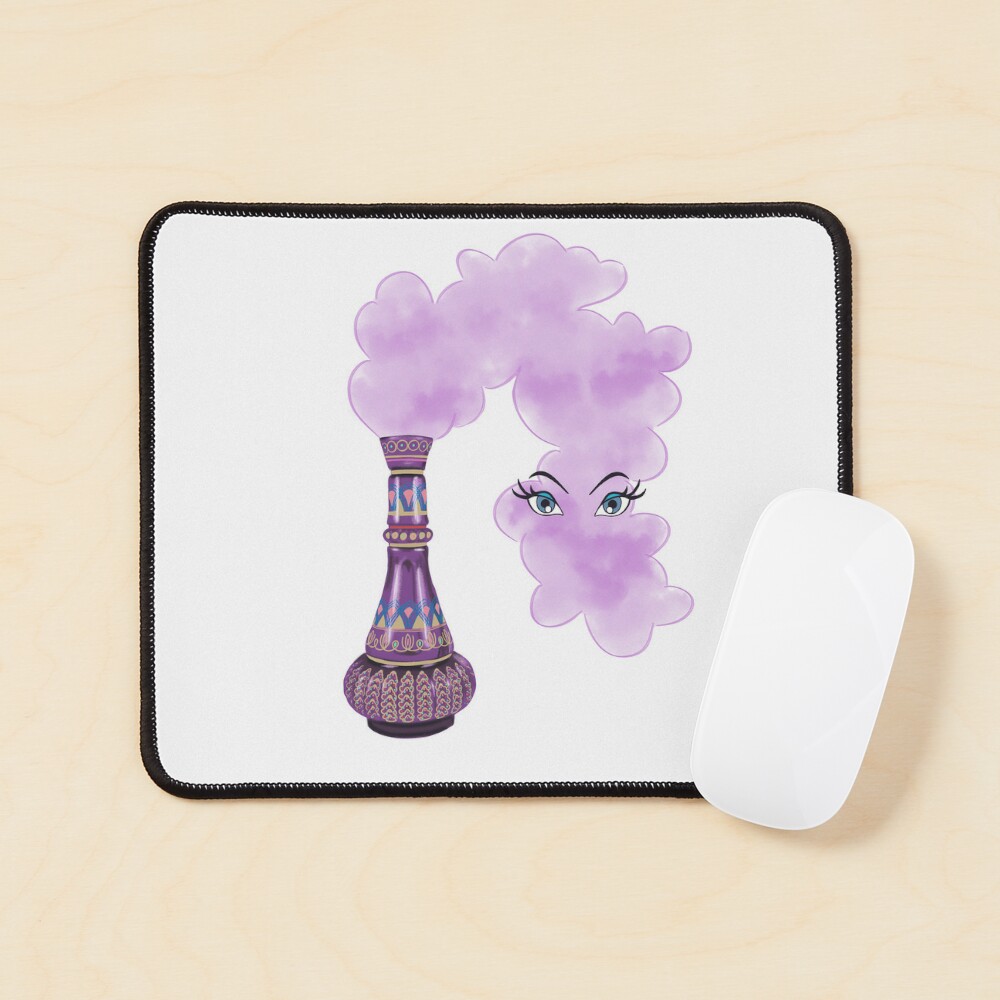 Sticker for Sale avec l'œuvre « Je rêve de Jeannie - Jeannie Bouteille avec  de la fumée et des yeux » de l'artiste JsmxCreations
