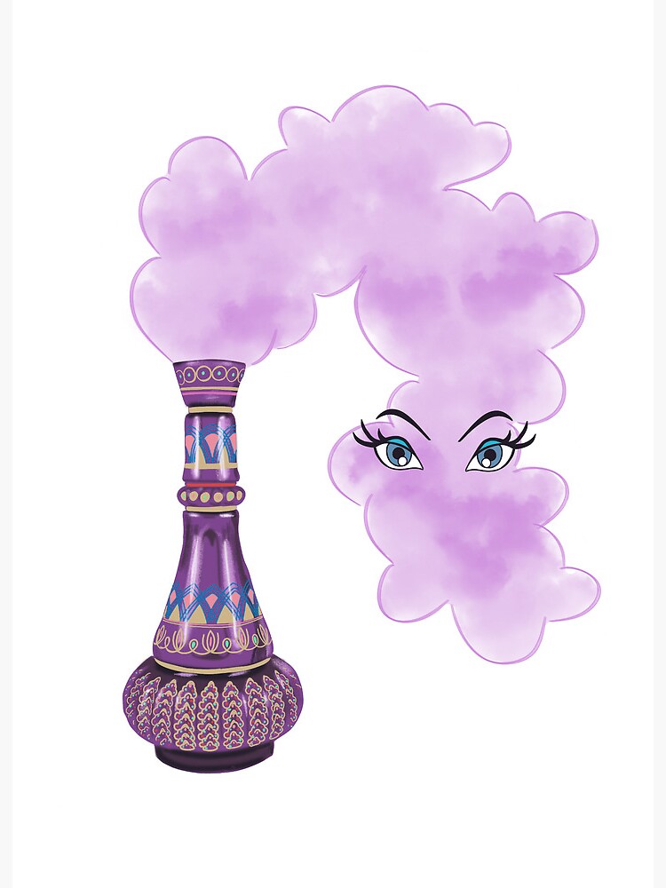 I Dream of Jeannie - Jeannie Bottle with smoke and eyes Art Board Print  for Sale by JsmxCreations