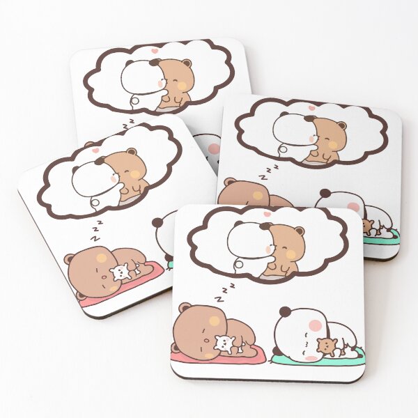 Item preview, Panda And Brownie Bear Couple designed and sold by STOREMUZAN.