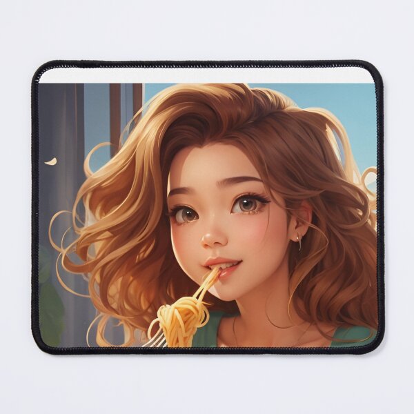 Item preview, girl eating spaghetti art designed and sold by Abdalla Hussein.
