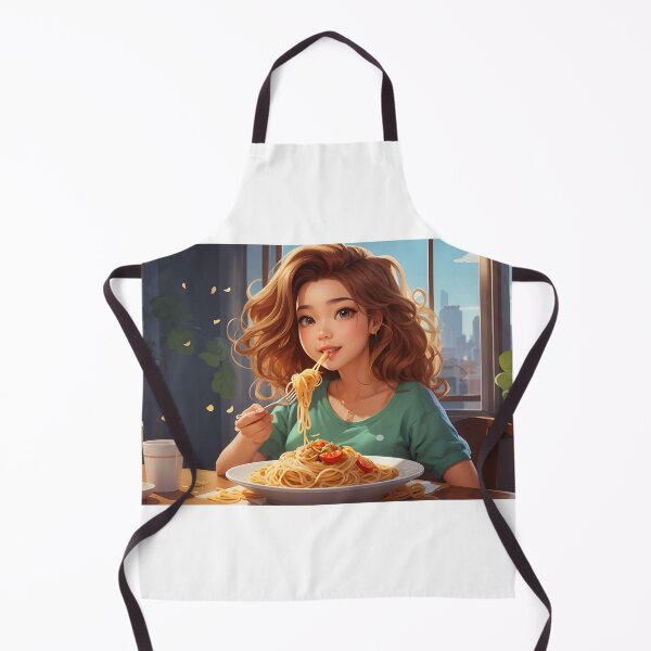 Item preview, girl eating spaghetti art designed and sold by Abdalla Hussein.