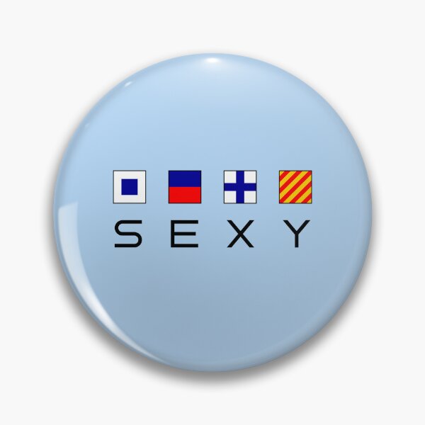 Item preview, Sexy Spelled in Nautical Maritime Flags Light-Color designed and sold by TinyStarAmerica.