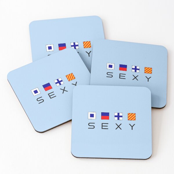 Item preview, Sexy Spelled in Nautical Maritime Flags Light-Color designed and sold by TinyStarAmerica.
