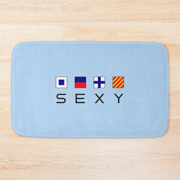 Item preview, Sexy Spelled in Nautical Maritime Flags Light-Color designed and sold by TinyStarAmerica.