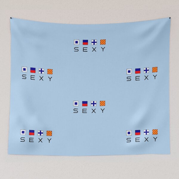 Item preview, Sexy Spelled in Nautical Maritime Flags Light-Color designed and sold by TinyStarAmerica.