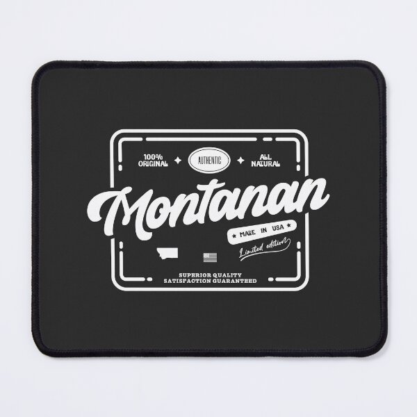 Item preview, Original Montanan White Stamp Fun and Cool Vintage Print designed and sold by semisoberme.