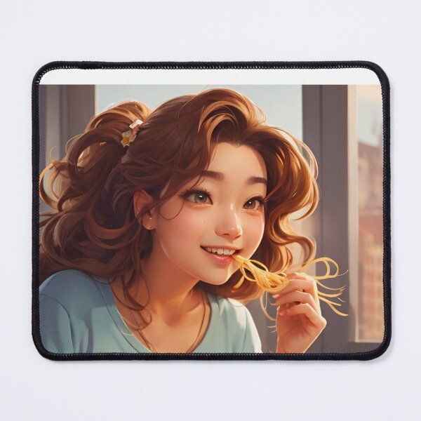 Item preview, girl eating spaghetti art designed and sold by Abdalla Hussein.