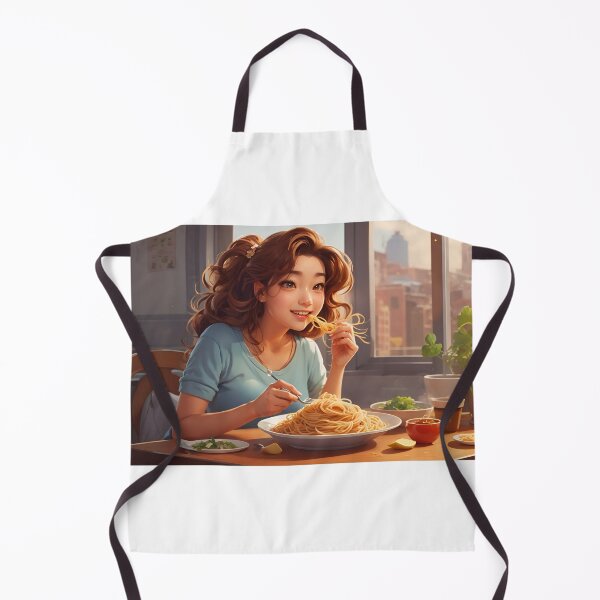 Item preview, girl eating spaghetti art designed and sold by Abdalla Hussein.