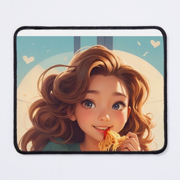 Item preview, girl eating spaghetti art designed and sold by Abdalla Hussein.