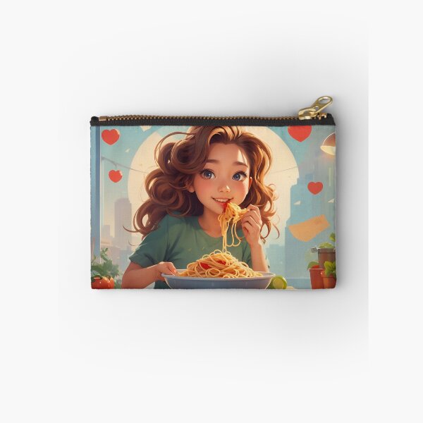 Item preview, girl eating spaghetti art designed and sold by Abdalla Hussein.