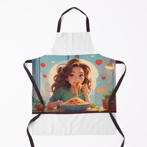 Item preview, girl eating spaghetti art designed and sold by Abdalla Hussein.