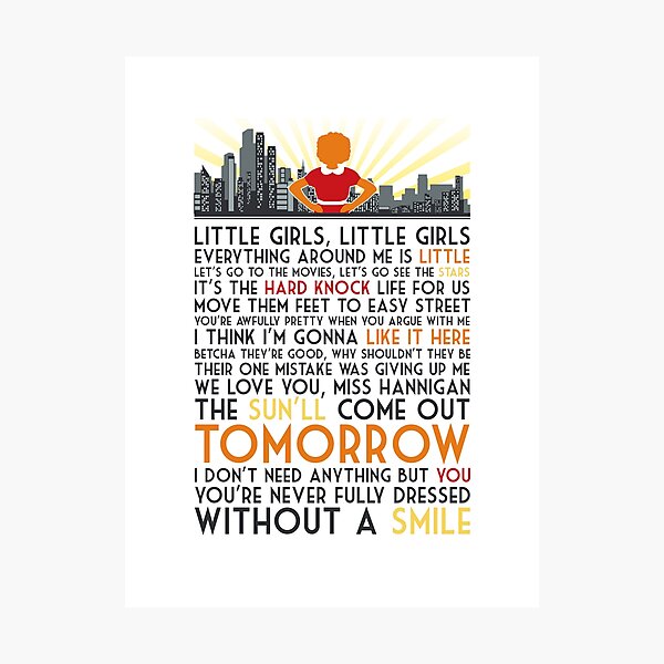 Item preview, Annie Musical Theater Quotes designed and sold by ALyricalMiracle.