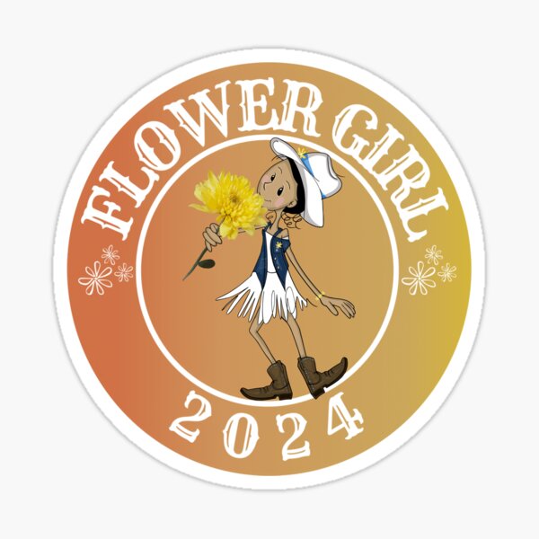 Flower Girl 2024 Sticker For Sale By AuburnQuailArt Redbubble   St,small,507x507 Pad,600x600,f8f8f8 