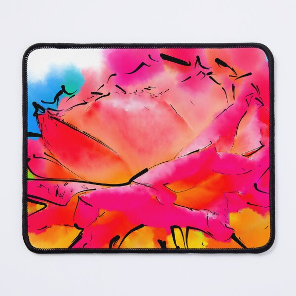Item preview, Pink and Orange Rose In Abstract Watercolor designed and sold by KirtTisdale.