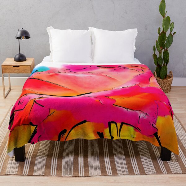 Item preview, Pink and Orange Rose In Abstract Watercolor designed and sold by KirtTisdale.