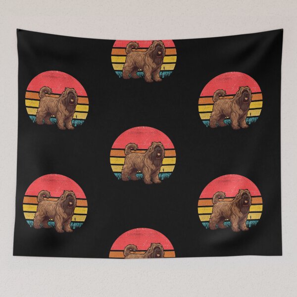 Item preview, Briard Vintage Retro Sunset designed and sold by rafaeltto.