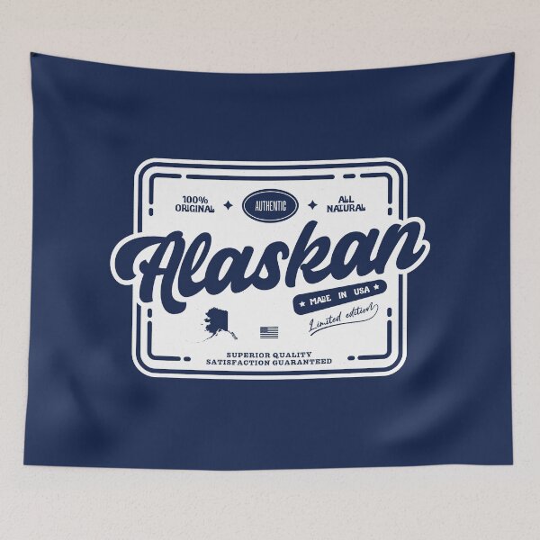 Item preview, Authentic Alaskan Cool and Fun Alaska Resident Vintage Print designed and sold by semisoberme.