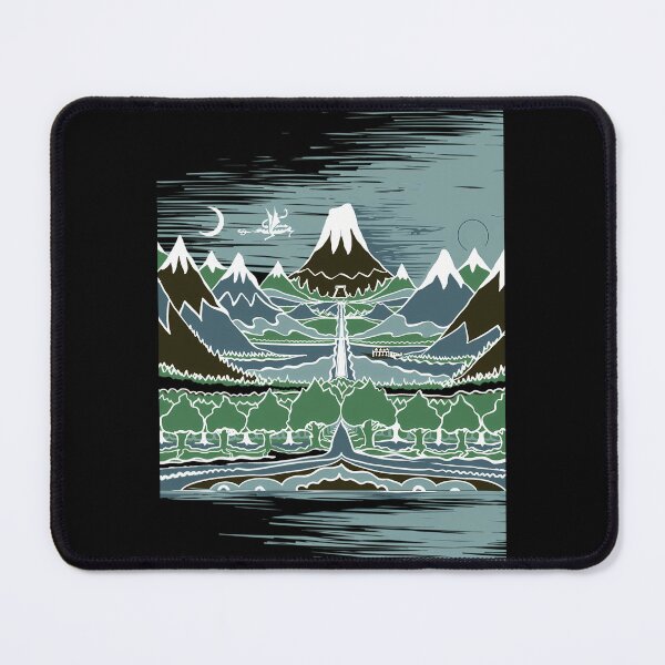Item preview, A Halflings journey on a mountain path through an elven wood in the style of J.R.R.Tolkien  	 designed and sold by tstwjlum8.