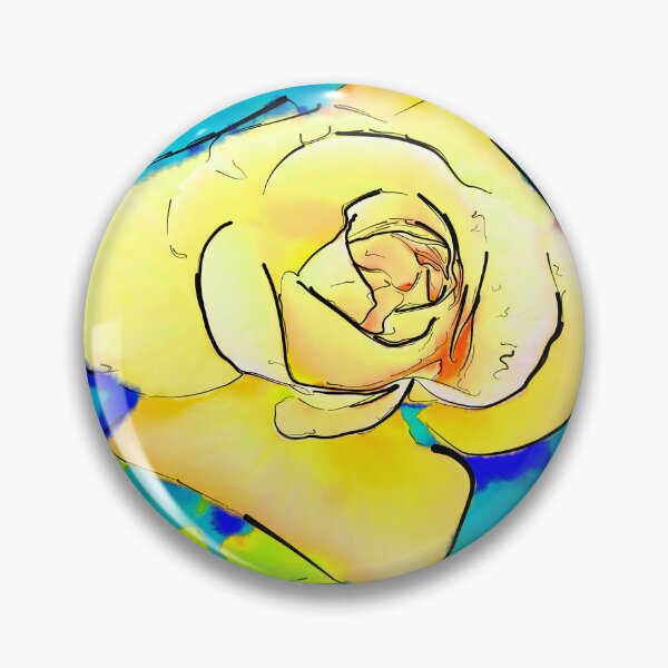 Item preview, Yellow Rose Bud In Abstract Watercolor designed and sold by KirtTisdale.