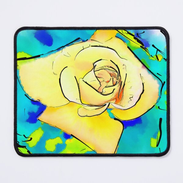 Item preview, Yellow Rose Bud In Abstract Watercolor designed and sold by KirtTisdale.