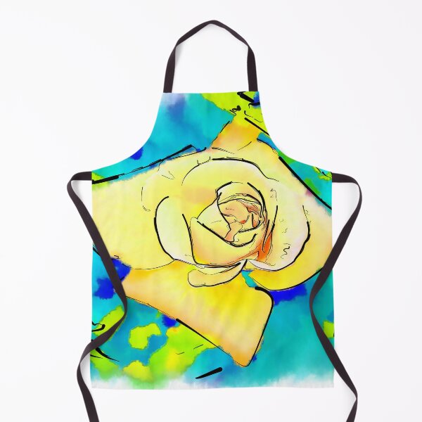 Item preview, Yellow Rose Bud In Abstract Watercolor designed and sold by KirtTisdale.