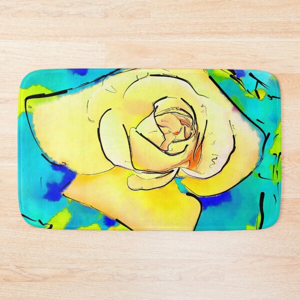 Item preview, Yellow Rose Bud In Abstract Watercolor designed and sold by KirtTisdale.