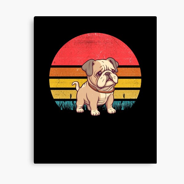 Artikel-Vorschau von Bulldog Vintage Retro Sunset, designt und verkauft von rafaeltto.