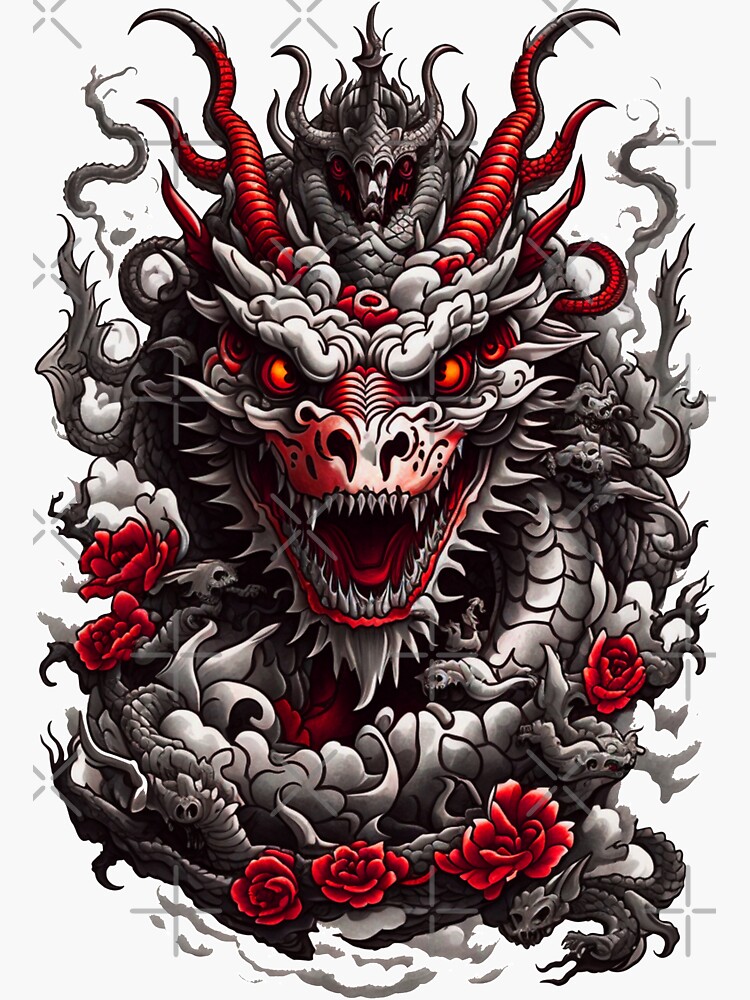 Red Chinese Dragon Temporary Tattoo – TattooIcon