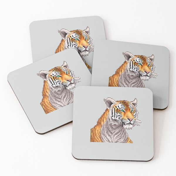 Item preview, Pixel Bengal Tiger Design Print  designed and sold by randomtdesigns.