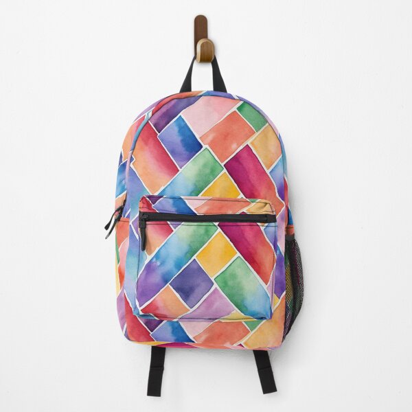 Item preview, Colorful Watercolor Tile and Brick Layer Pattern designed and sold by ColorfulVanilla.