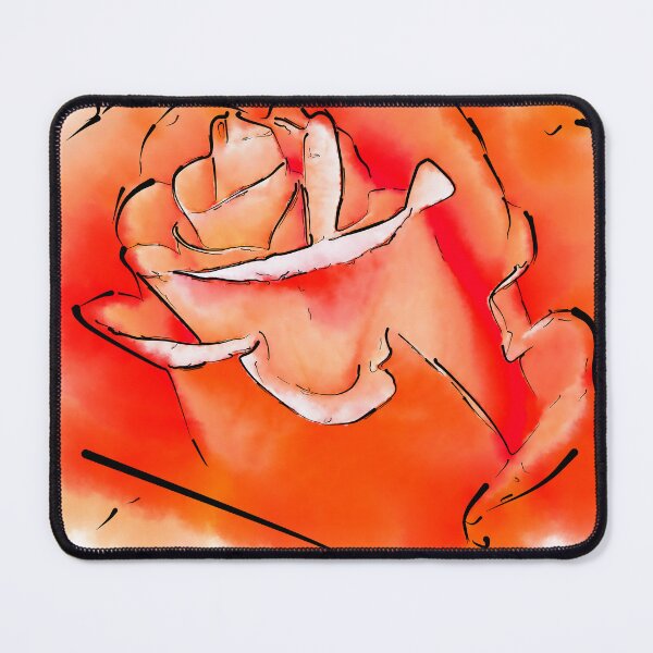 Item preview, Orange Rose Bud In Abstract Watercolor designed and sold by KirtTisdale.