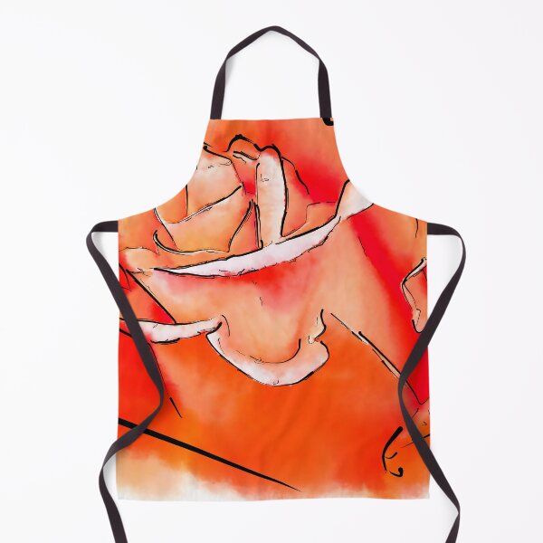 Item preview, Orange Rose Bud In Abstract Watercolor designed and sold by KirtTisdale.