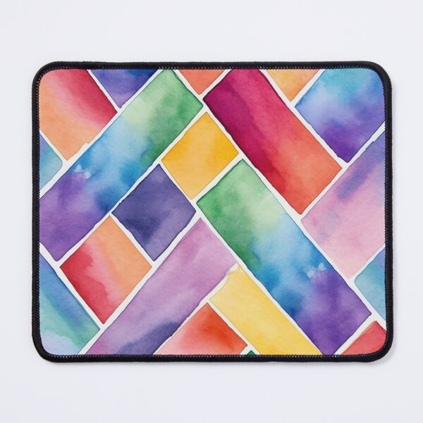 Item preview, Colorful Watercolor Tile and Brick Layer Pattern designed and sold by ColorfulVanilla.