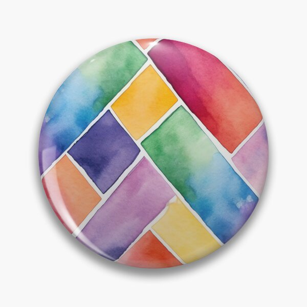 Item preview, Colorful Watercolor Tile and Brick Layer Pattern designed and sold by ColorfulVanilla.