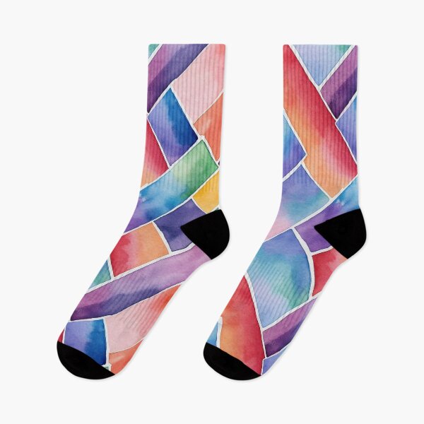 Item preview, Colorful Watercolor Tile and Brick Layer Pattern designed and sold by ColorfulVanilla.